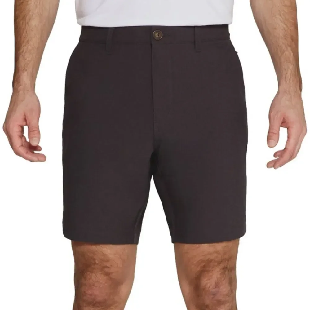 NWT Infinity Black Hybrid Stretch Flat Front Chino Shorts Men's Size 34